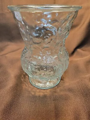 Vintage E.O. Brody Clear Crinkle Vase 1960's  E O  Brody Cleveland Ohio • $10