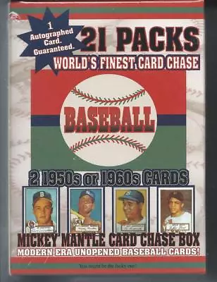 1952 Unopened Card Chase Box-21 Pack + Auto + 2 Cards From The 1950/60's • $110