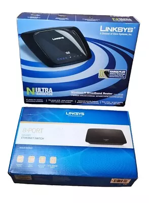 Linksys Wireless Broadband Router &  (SE2800) 8-Port Gigabit Ethernet Switch • $14.99