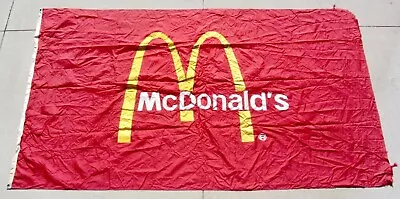 10' Vtg Original MCDONALD'S STORE LOGO FLAG Advertising NYL-GLO Huge 120  X 69  • $120