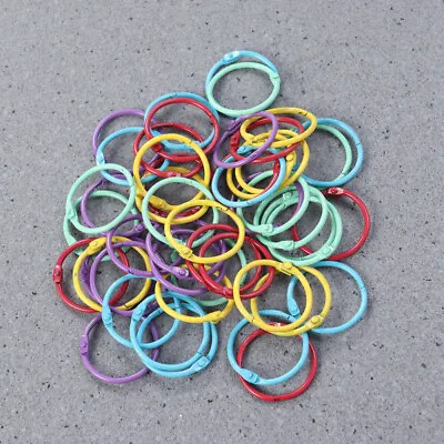 50pcs Binding Supplies Paper Binding Rings Loose Binder Rings Metal Rings M • £9.49