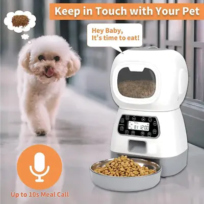 4L Auto Pet Feeder Food Dispenser Voice Recorder Programmable Timed • $140