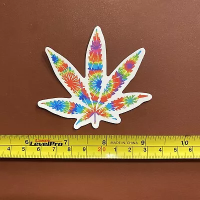 Marijuana Weed Rasta Bong Tie Dye Decal Graphic Skateboard Laptop Sticker • $1.50