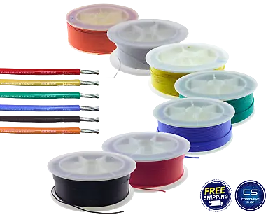 Silicone Cable Flexible Wire 8/10/12/14/16/18/20/22/24/26/30 AWG Various Colours • £2.75