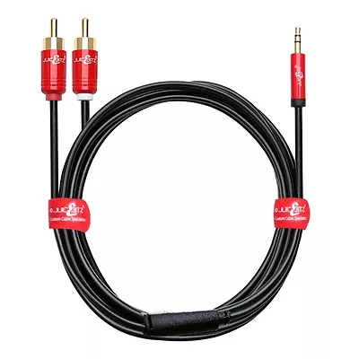 Premium Shielded OFC Cable 3.5mm Jack To Twin RCA Male 2 X Phono Plug Audio Lead • £8.99