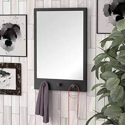 1836MX Glam Easy Flush Mount Framed Rectangle Mirror With Hooks 29 Inch Mat... • $219.96