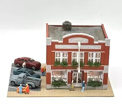 Woodland Scenics N Scale Custom Brick Built   Restaurant  Diorama • $65