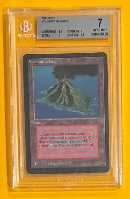 MTG VOLCANIC ISLAND Beta (BGS 7) (OldManMTG 009-178) • $13550