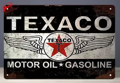 Texaco Motor Oil - Gasoline Vintage Novelty Metal Sign 12  X 8  Wall Art • $8.89