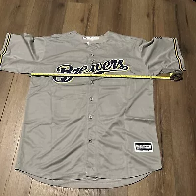 Majestic Josh Hader Milwaukee Brewers Cool Base Gray Jersey - 2XL - NEW • $34.75