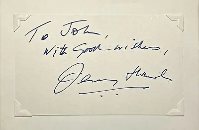 JEREMY HAWK Autographed SIGNED 3x5 CARD BENNY HILL Impromptu LUCKY JIM VERZI  • $19.99