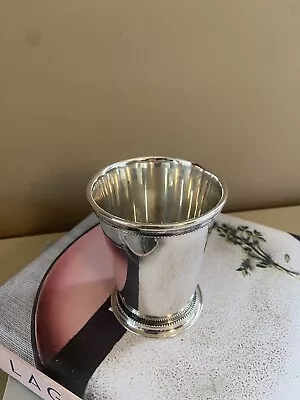 Patrick Henry Silverplate Mint Julep Cup Silver Beaded • $29.95