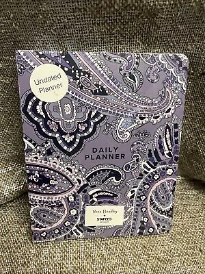 Vera Bradley Daily Planner Undated Deep Night Paisley Spiral Bound 320 Pages • $15