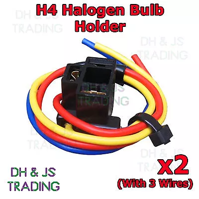 2x H4 Halogen Bulb Holder 3 Wire Car Auto Van Headlight Connector 472 Holders • $4.92