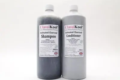 Classikool Activated Charcoal 1L Shampoo & 1L Conditioner Set: Natural Hair Care • £31.99