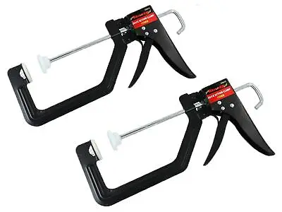 2 X One Handed 6  150Mm Speed Clamp Caprenters Woodwork Hand Clamping Clamps • £14.99