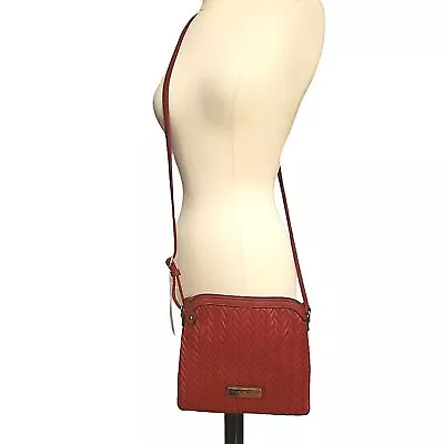 Marc New York Brick Red Textured Crossbody Bag Medium Sized • $19.97