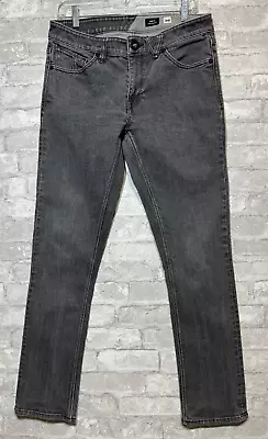 Volcom Black Wash Vorta Slim Straight Jeans Mens Size 32 Inseam 30  • $16