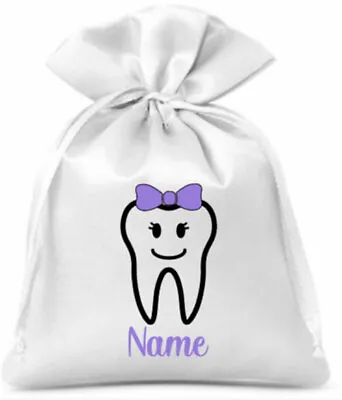 Personalised Tooth Fairy Drawstring Bag/Boys/Girls/Gift • £2.95