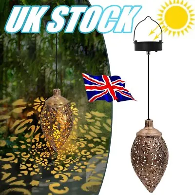 £6.61 • Buy New Solar LED Moroccan Garden Fairy Lights Hanging Lantern Lamp Outdoor RY