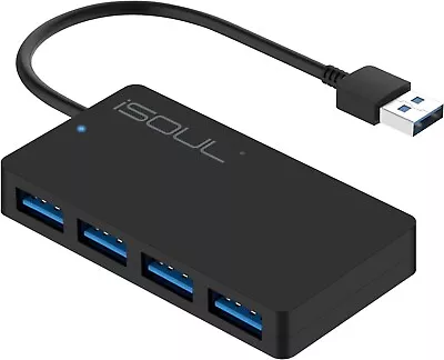 USB 3.0 Hub Isoul 4-Port USB Hub USB Splitter Ultra Slim Mini 0.6Ft Multiport • $10.99