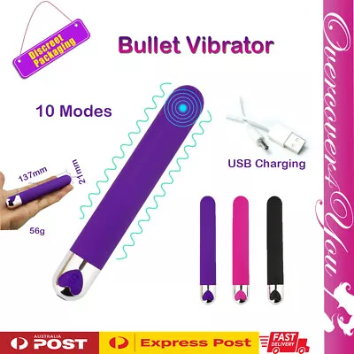 Rechargeable Bullet Vibrator USB Wand G Spot Dildo Clit Stimulator Sex Toy AU • $5.98