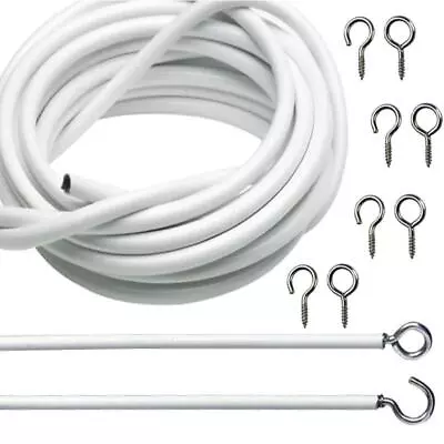 Windows For Caravans Boats Net Curtain Wire Expanding Cable Line Spring Cord • $15.86