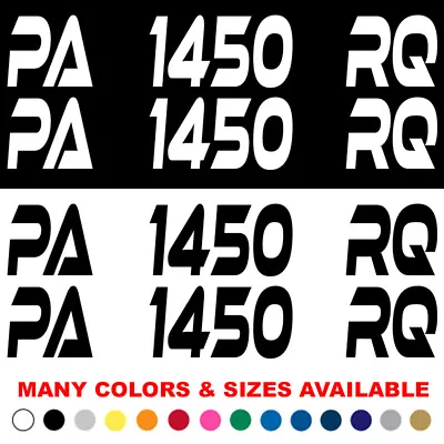Custom Boat Registration Numbers Decals Set Of 2 3  X 18  Letters Jet Ski Decal • $13.45