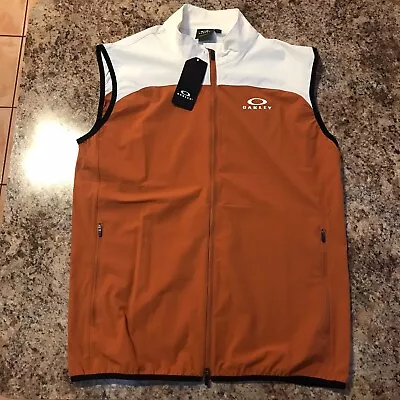 Oakley Elements Packable Vest II Men's Large Orange White Full Zip Pockets NWT  • $44.99