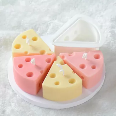 Cheese DIY Silicone Candle Mold DIY Craft Chocolate Mousse Cake Decor Mould UK • £3.98