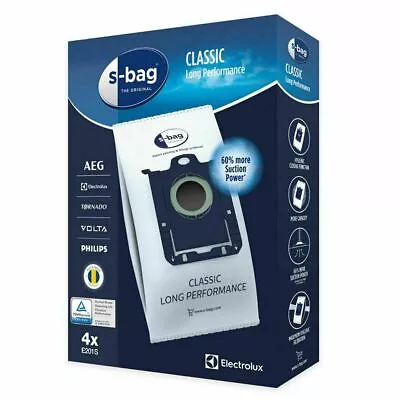 8 X ELECTROLUX GENUINE LONG PERFORMANCE S-BAG VACUUM BAGS PART E201S E201B S BAG • $29.95