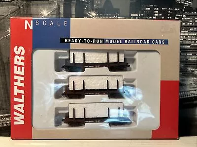 Rare Walthers 932-38856 N Scale 45’ Logging Flat Car 3 Pack CWWR New • $149