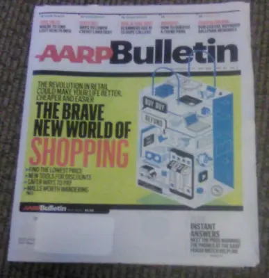 Aarp Bulletin-brave World Of Shopping+ways To Lower Credit Card Debt-bob Costas • $11.24