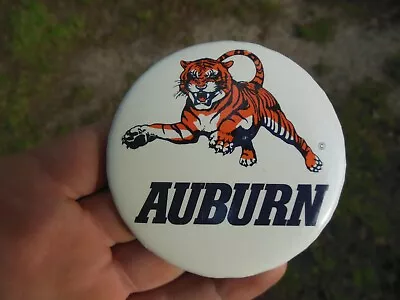 Vintage Auburn Tigers Network Sound Around Football 3  Button Pin • $19.95