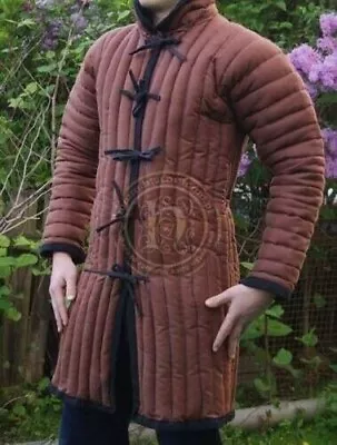 Medieval Black Padded Gambeson Coat Aketon Reenactment Costumes HALLOWEENX-MAS • $84.99