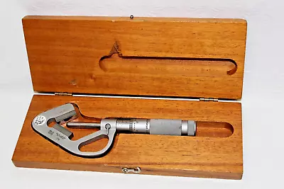 Brown & Sharpe Usa 175 Micrometer 175 Lbs Anvil Tri-mic In Wood Box • $118.99