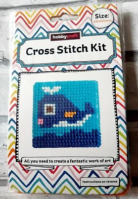 £3.99 • Buy Traditional Cross Stitch Kit For Kids Children 102x102mm Whale New