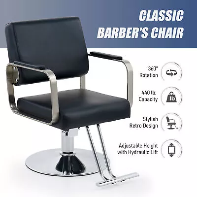 Styling Salon Chair Adjustable Swivel Barber Chair Hydraulic Spa Equipment • £149.42