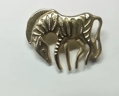 Vintage Gold Tone Zebra Estate Pin Brooch 1.25  • $8.50