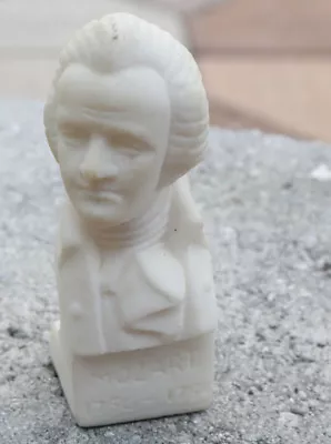 Mozart Head Shelf Figurine STATUE BUST VINTAGE Small White Stone  ZP • $32.95