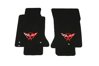 LLOYD MATS Classic Loop BLACK Front Floor Mats 1997 To 2004 C5 Corvette Red Logo • $138.99