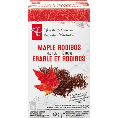 PC President's Choice Maple Rooibos Red Tea 20ct 40g Fresh From Canada • $15.98