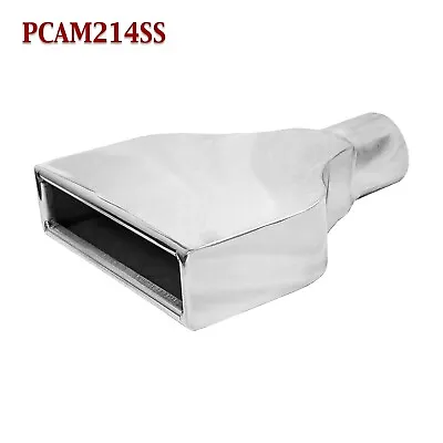 DAMAGED PCAM214SS 2.25  Stainless Rectangle Exhaust Tip 8  X 2  Outlet • $27.41