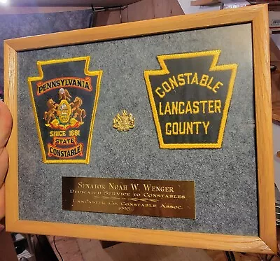 Pennsylvania State Lancaster County Constable Award Senator Noah Wenger History • $19.99