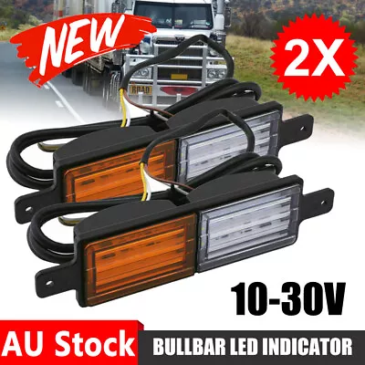 1Pair LED Bullbar Indicator Lights Front Park DRL Amber For TJM ARB Marker Lamp • $17.39