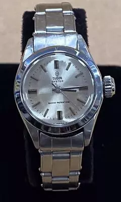 VINTAGE TUDOR OYSTER 7535/0 SILVER DIAL STAINLESS STEEL 22mm MANUAL WIND WATCH. • $1200