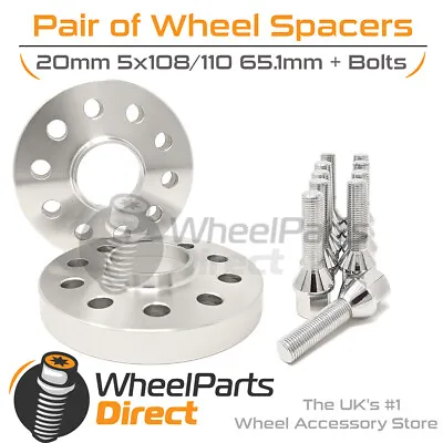 Wheel Spacers (2) & Bolts 20mm For Vauxhall Vectra [C] 02-08 On Original Wheels • $49.72