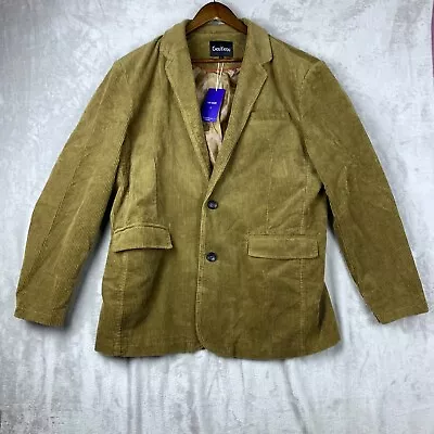 Chouyatou Corduroy Suit Blazer Jacket Men's Large Khaki Sport Coat Casual Work • $49.99