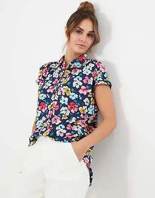 £39.95 • Buy Joules | Womens | Natalie Short Sleeve Shirt | Blue Floral | RRP £44.95