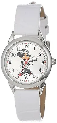 Disney Women's MCK308 Minnie Mouse Nurse White Strap Watch • $19.99